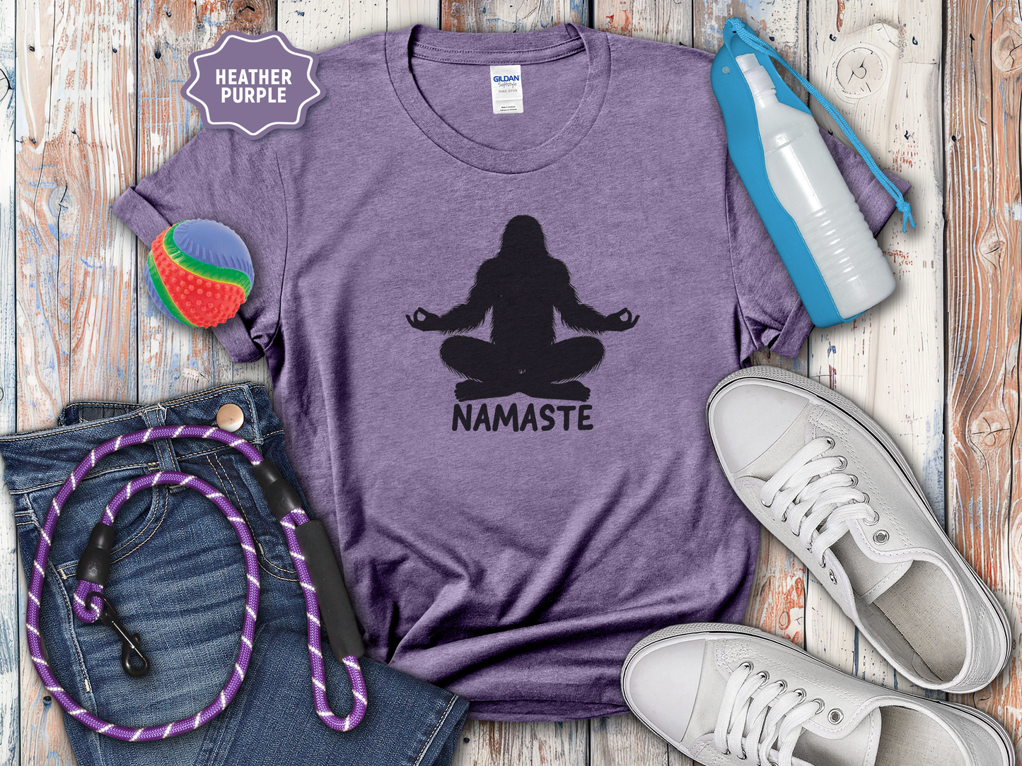 Bigfoot Yoga Namaste Tee