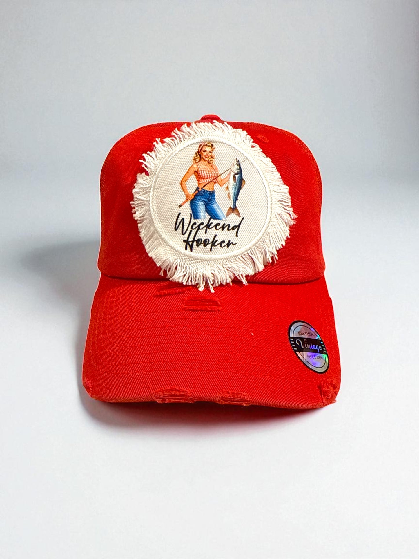 Blonde Weekend Hooker Hat, Red