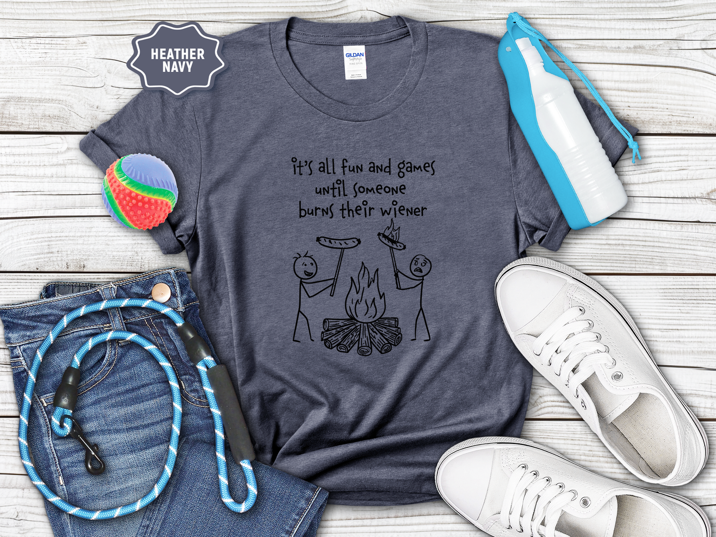 Campfire Wiener Fun and Games Tee