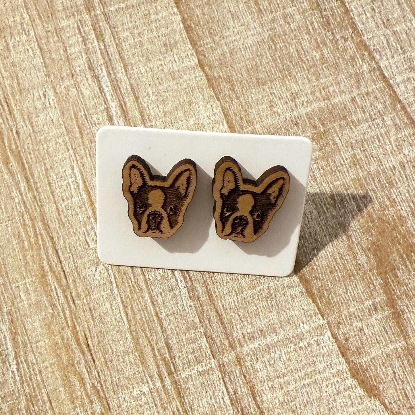 Boston Terrier Earrings & Straw Toppers Gift Set - Dog Mom Gift