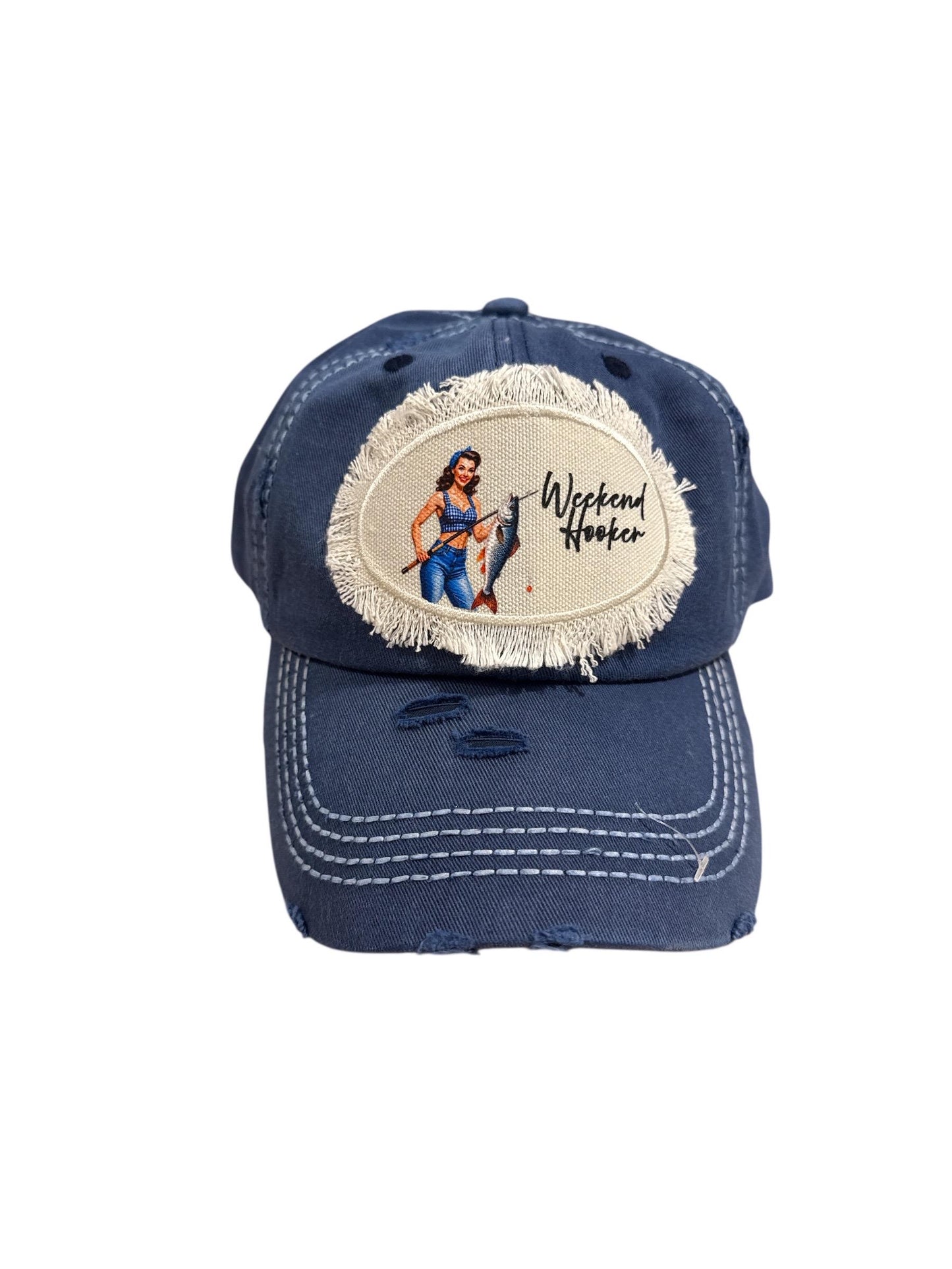 Brunette Weekend Hooker Hat, Blue