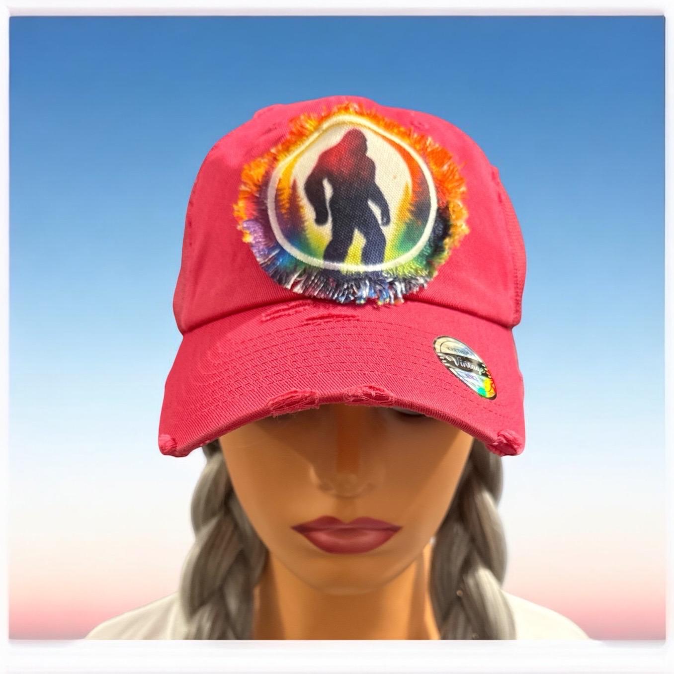 Bigfoot Sasquatch Hot Pink Hat