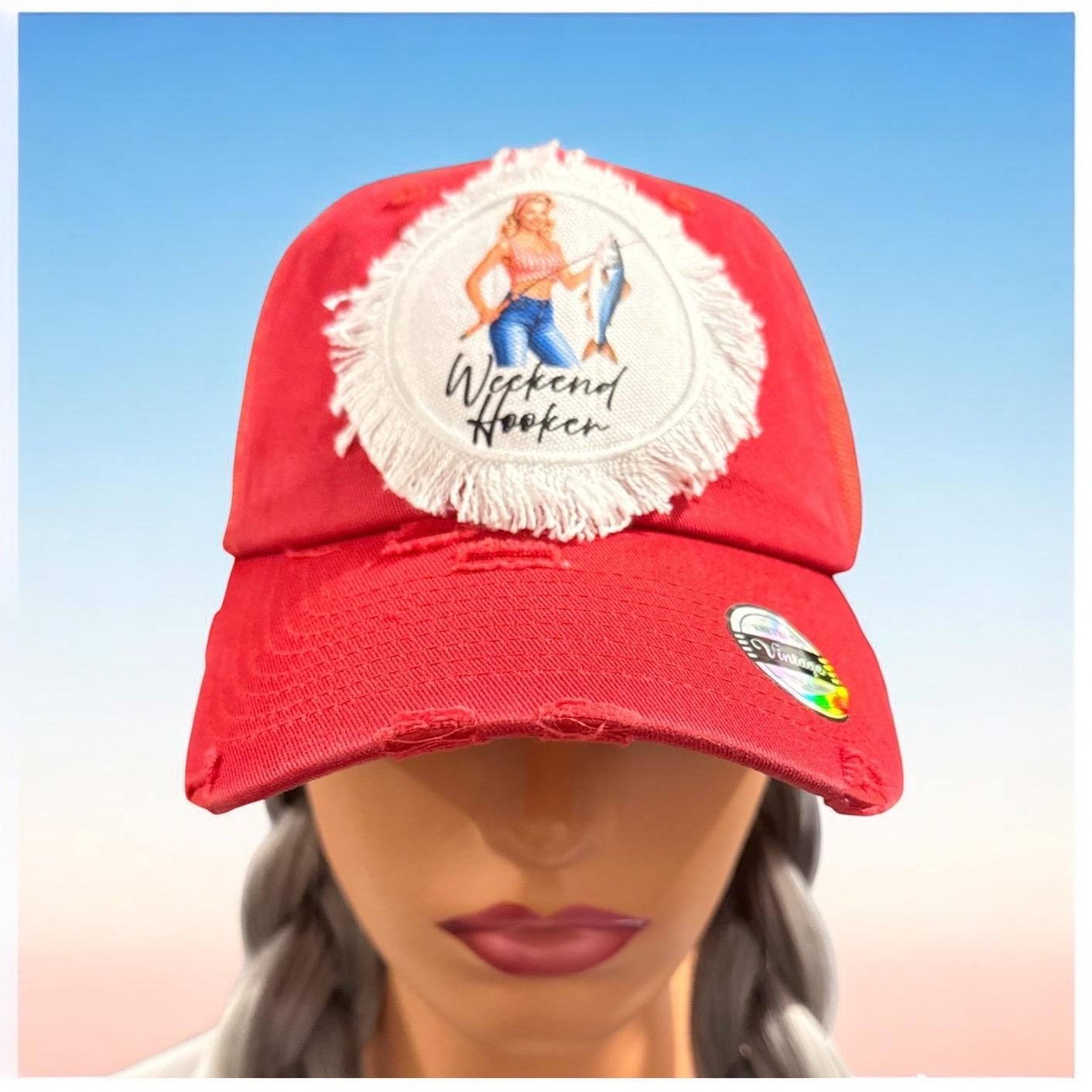 Blonde Weekend Hooker Hat, Red