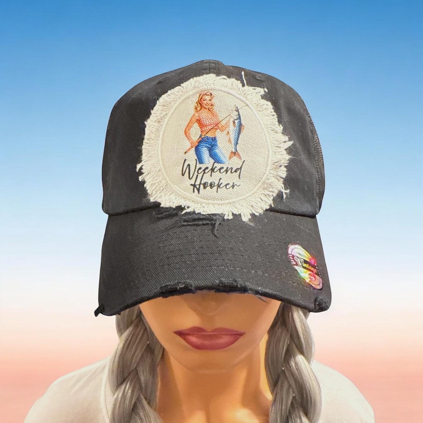 Blonde Weekend Hooker Hat Black