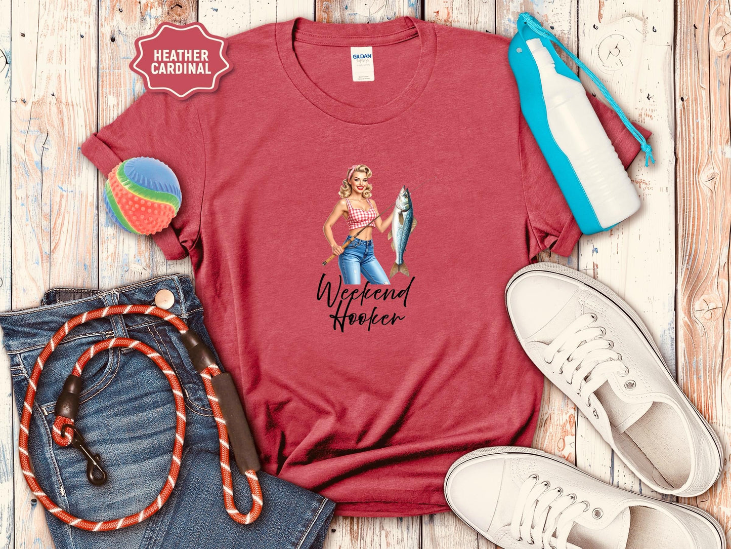 Weekend Hooker Fishing Tee Blonde