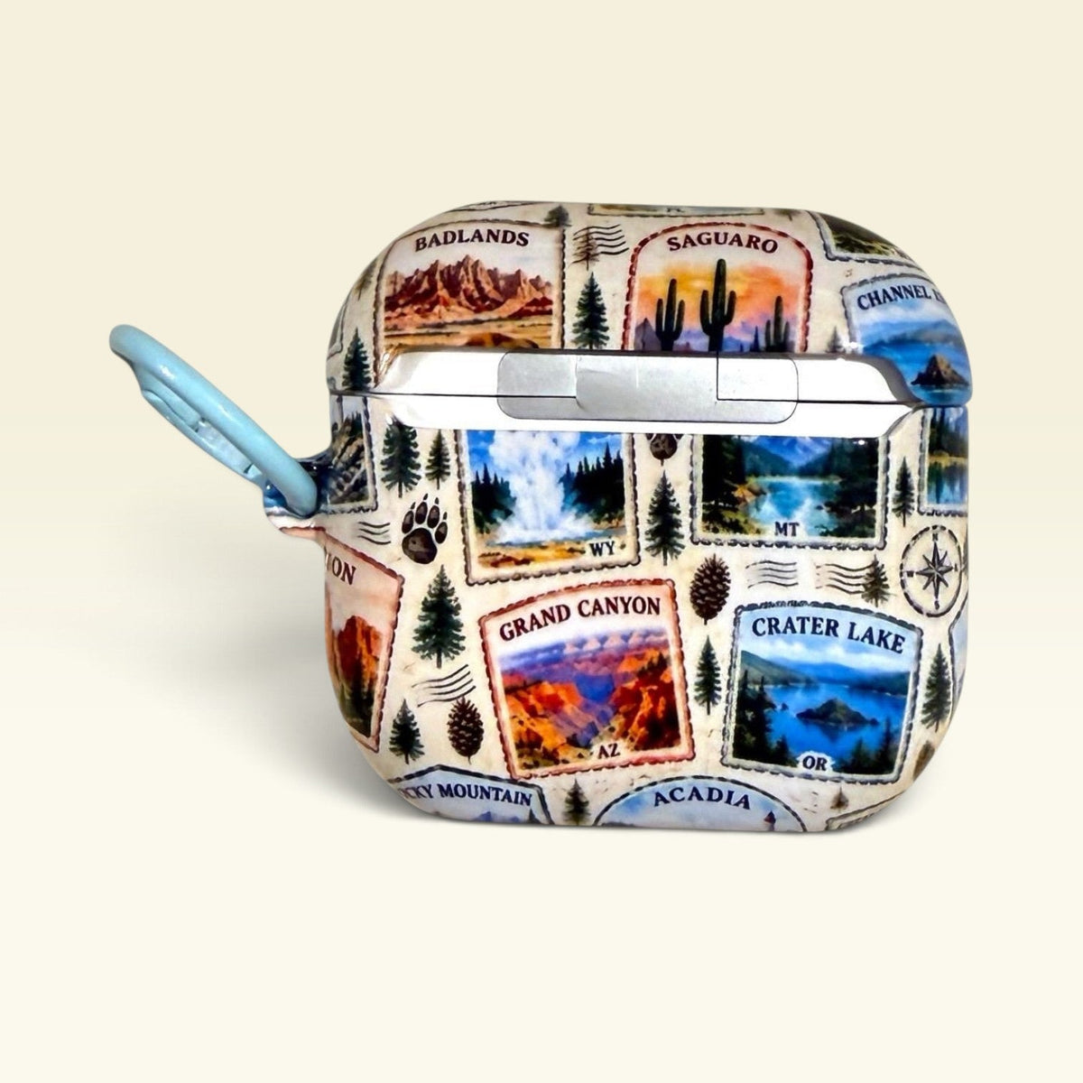National Parks Stamps Airpods Pro 3 4 Cases Skins