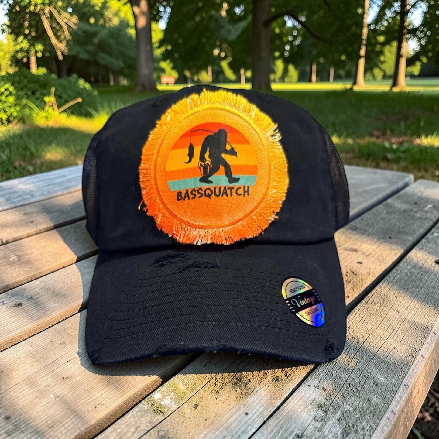 Basssquatch Fishing Bigfoot Sasquatch Hat Cap