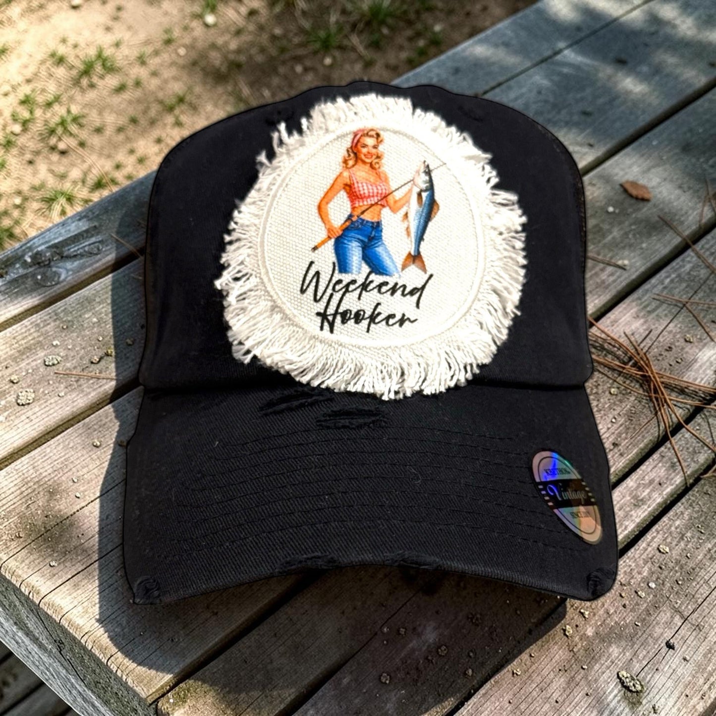 Weekend Hooker Hat Cap Fishing Blonde Brunette cap