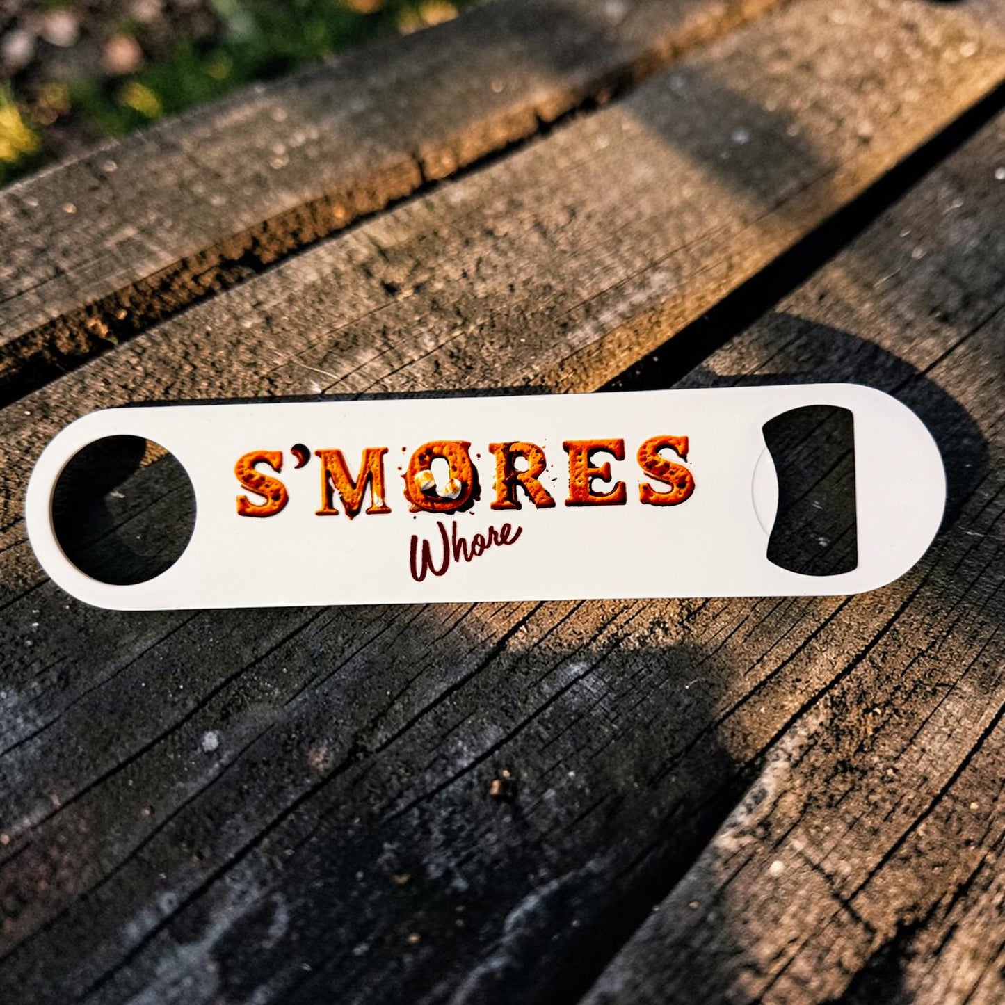 S'mores Whore Metal Bottle Opener, Camper Gift
