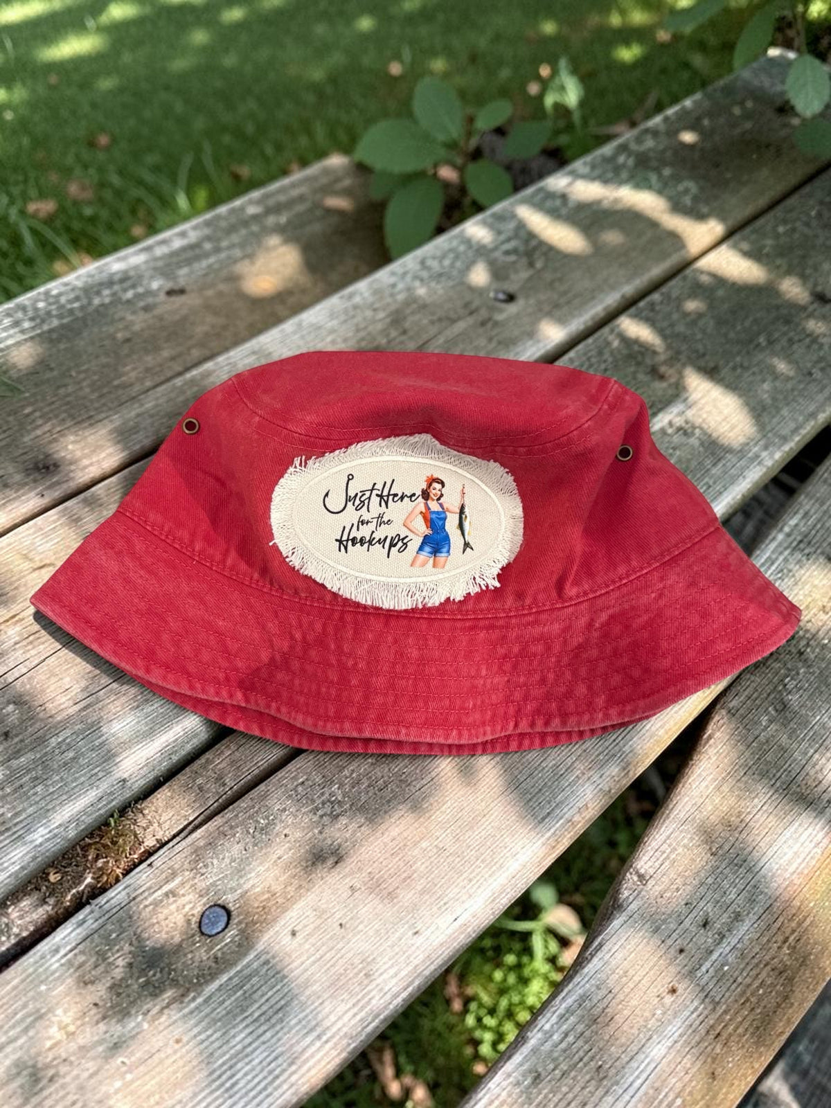 Retro Fishing Bucket Hat, Funny Camping Cap