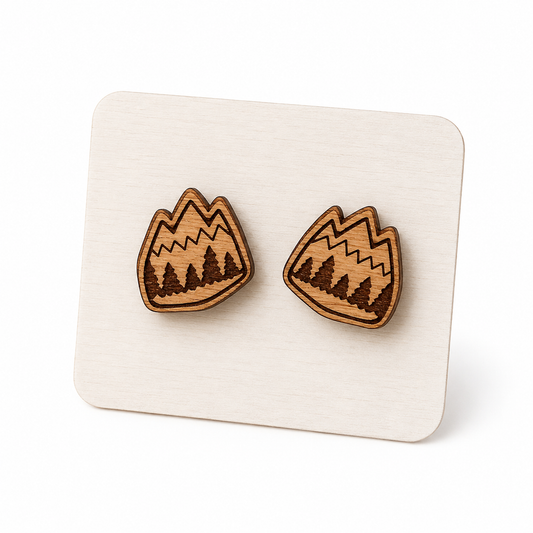 Mountain Shaped Stud Earrings