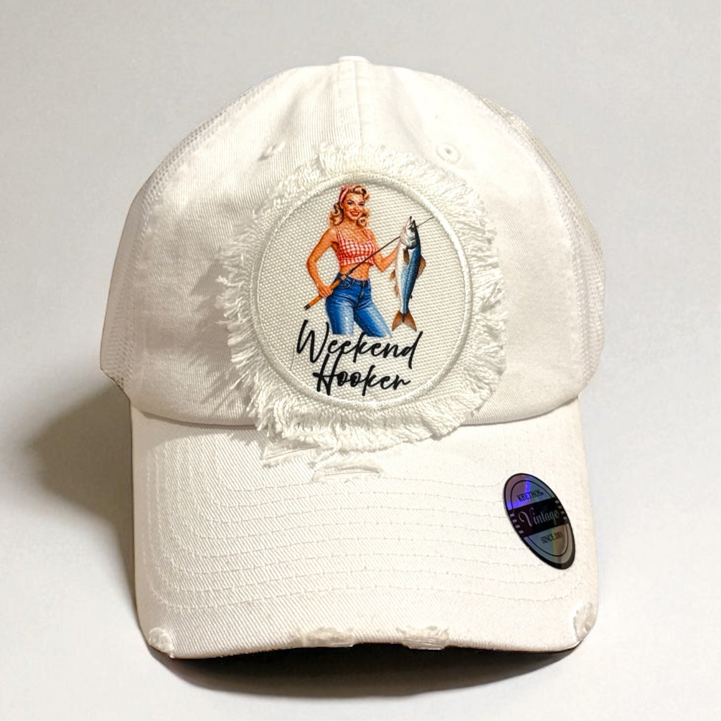 Weekend Hooker Hat Cap Fishing Blonde Brunette
