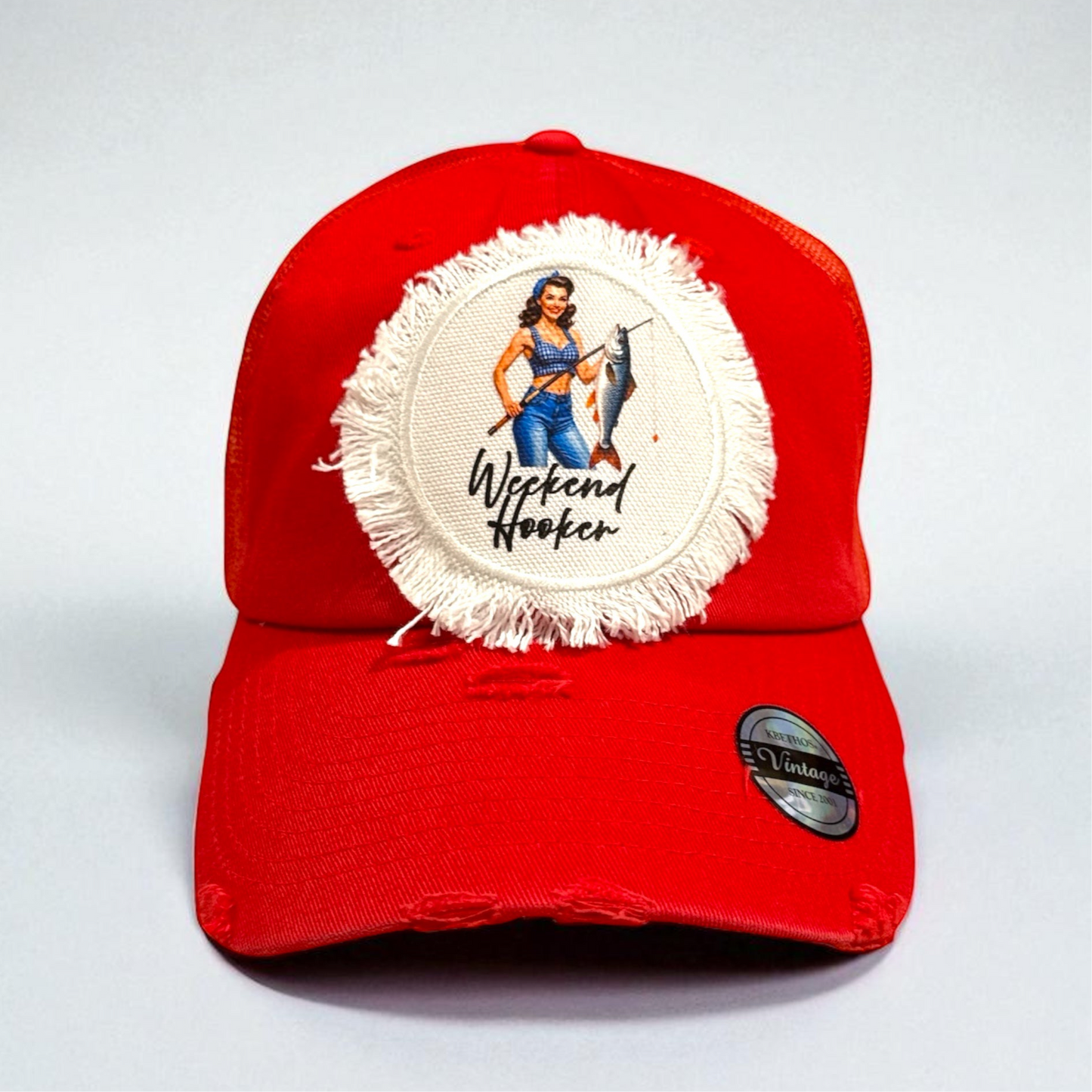 Weekend Hooker Hat Cap Fishing Blonde Brunette