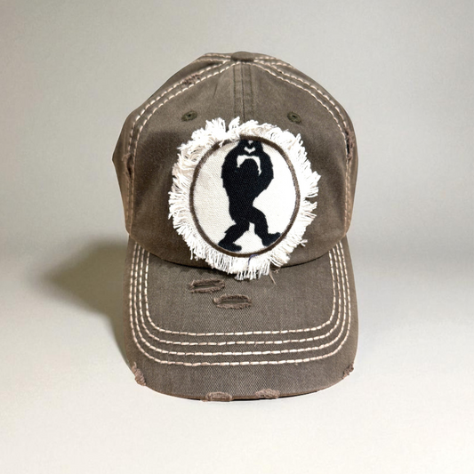 Bigfoot Distressed Khaki Heart Hands Hat