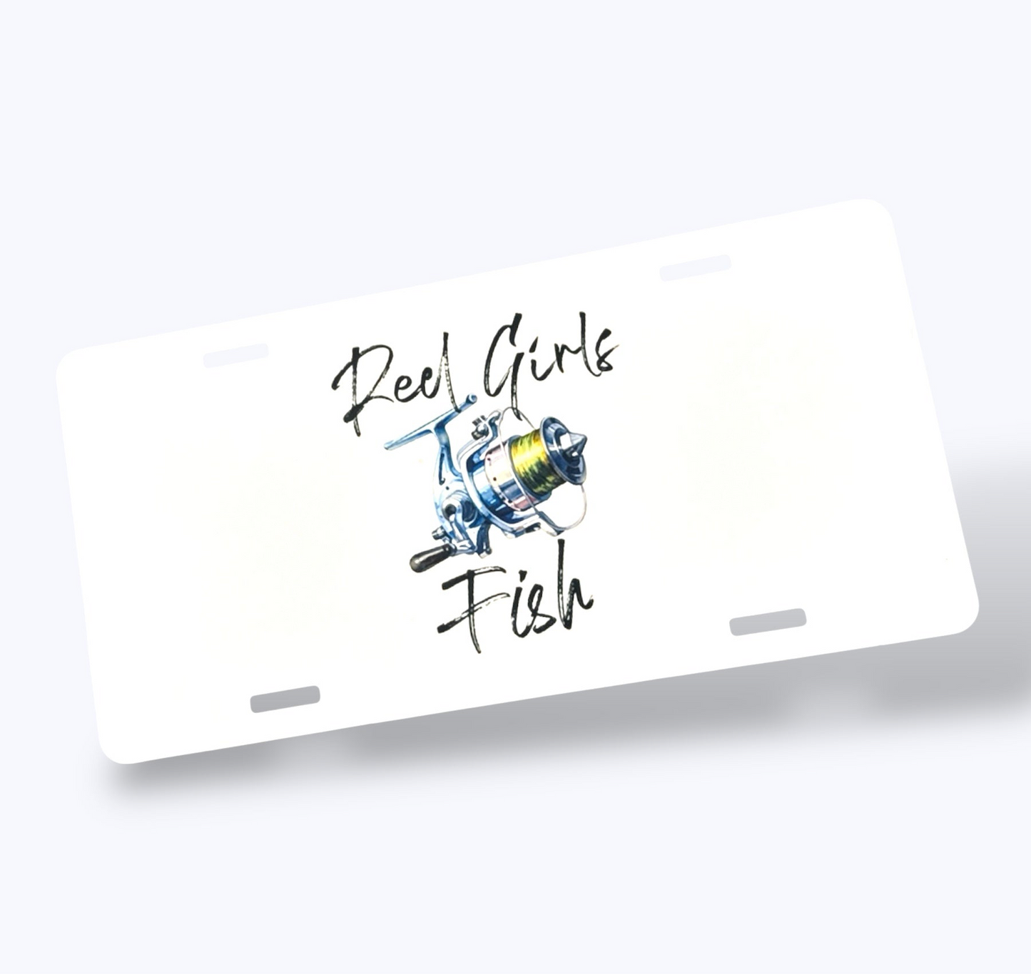 Reel Girls Fish Fishing License Plate