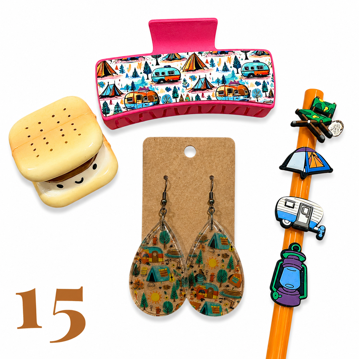 Camping Hair Clip Set #15