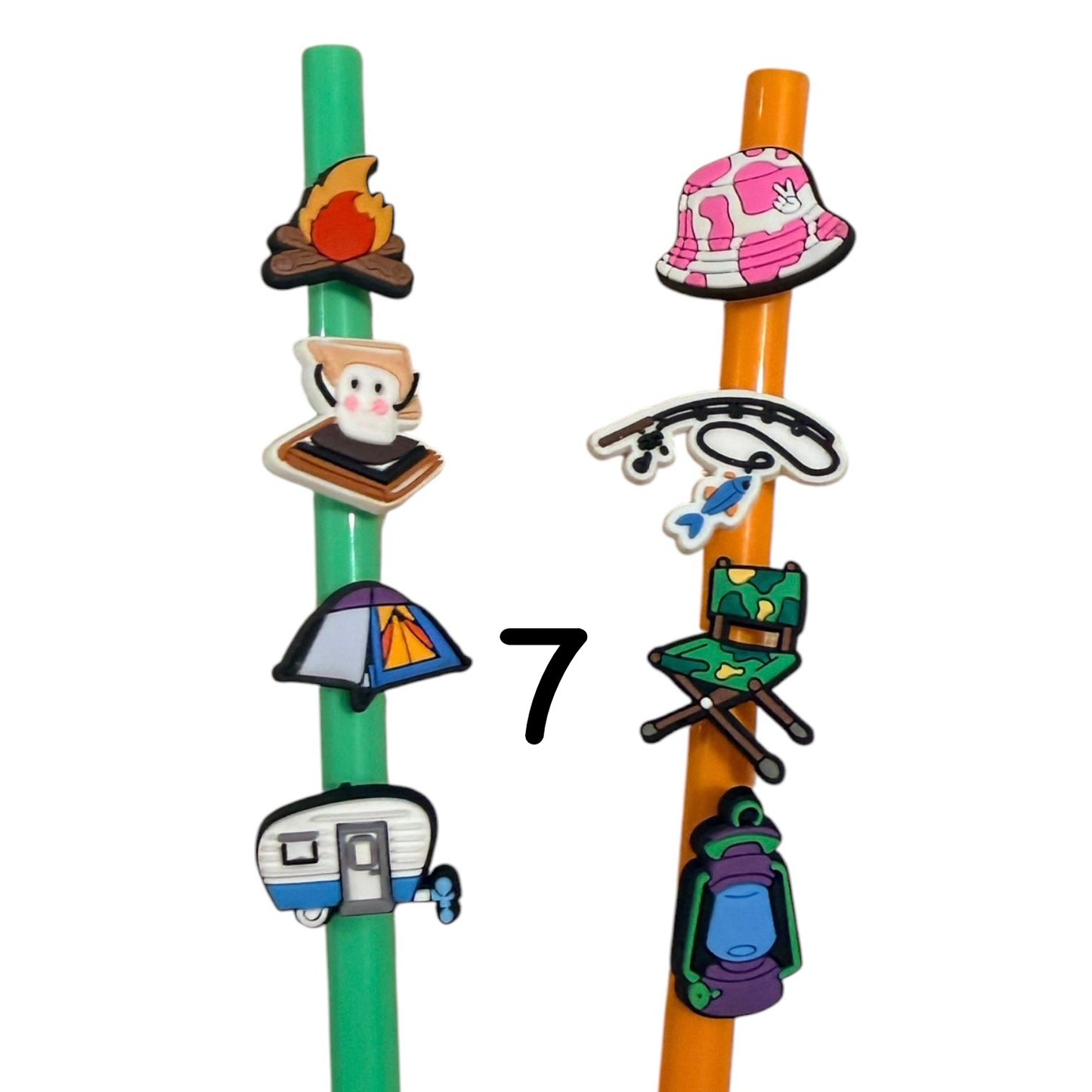 Tumbler Straw Toppers Pack #7
