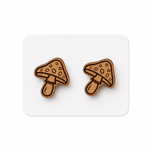 Mushroom Stud Earrings