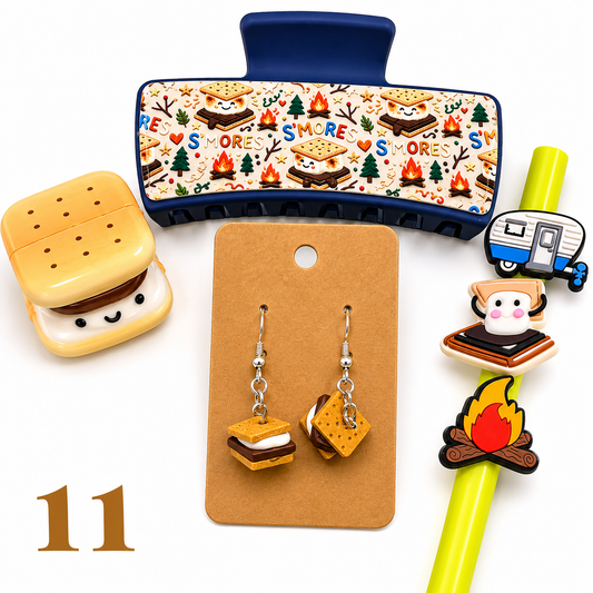 S'mores Hair Clip Set #11