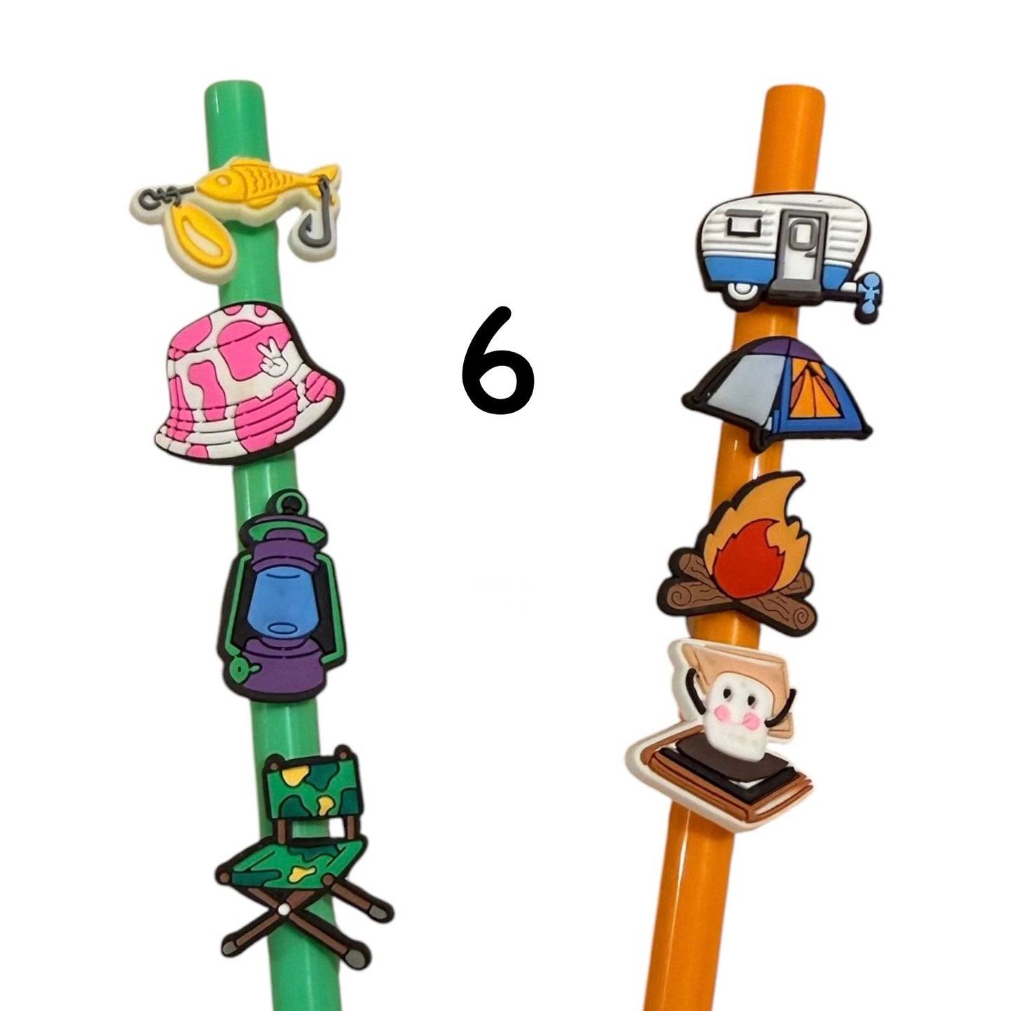 Tumbler Straw Toppers Pack #6