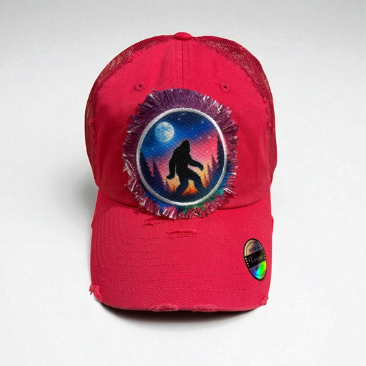 Bigfoot Sasquatch Hot Pink Hat
