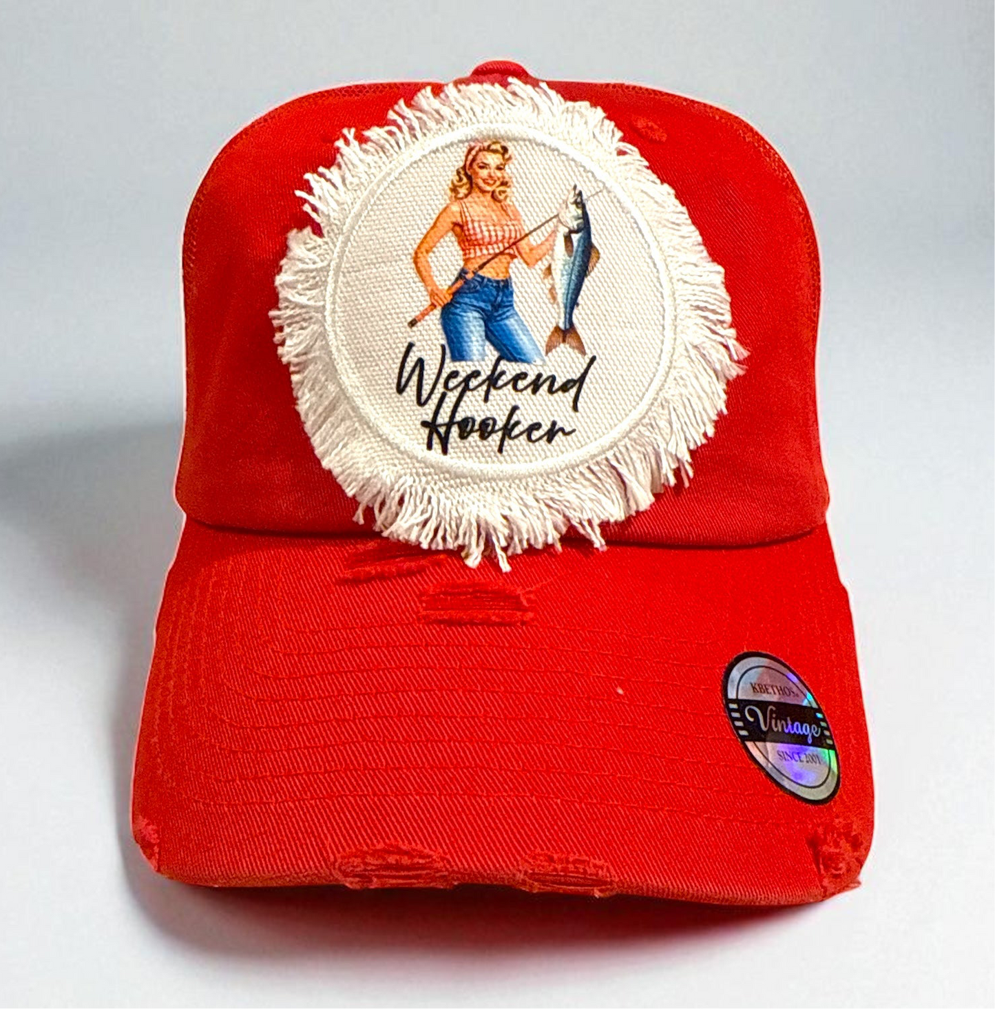 Weekend Hooker Hat Cap Fishing Blonde Brunette