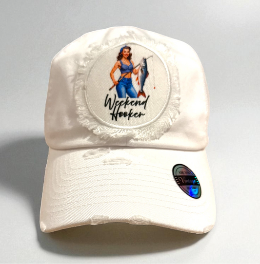 Weekend Hooker Hat Cap Fishing Blonde Brunette