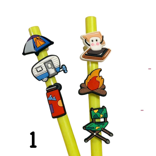 Tumbler Straw Toppers Pack #1