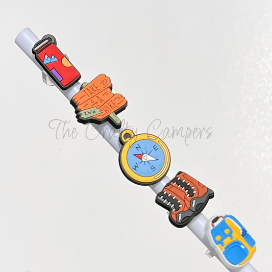 HIking Tumbler Straw Toppers Pack of 5 as Shown