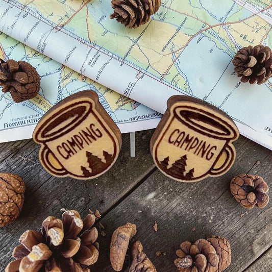 5pk of Coffee Camping Earrings