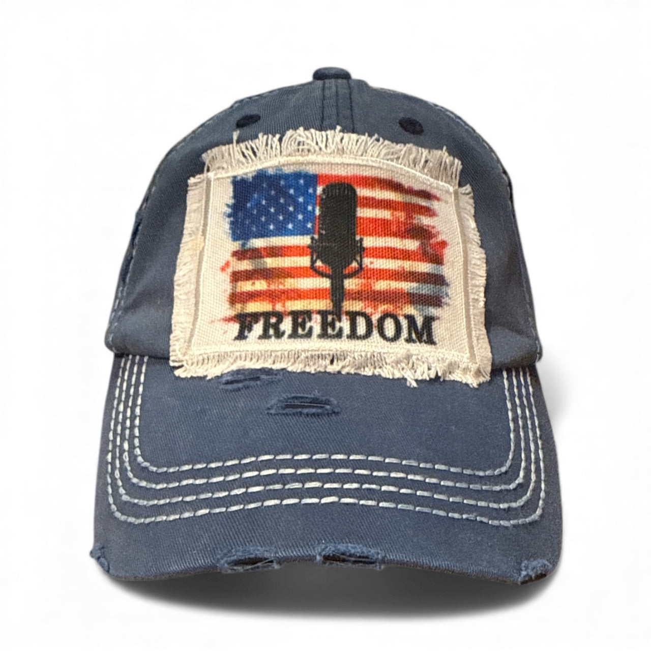 First Amendment Free Speech Hat Freedom Microphone American Flag