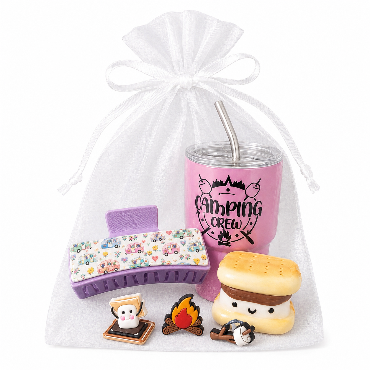Camping Crew Cup & Hair Clip Set