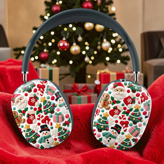 Christmas Crochet Style 3D Knit Apple Airpods Max Cases Covers Air Pods
