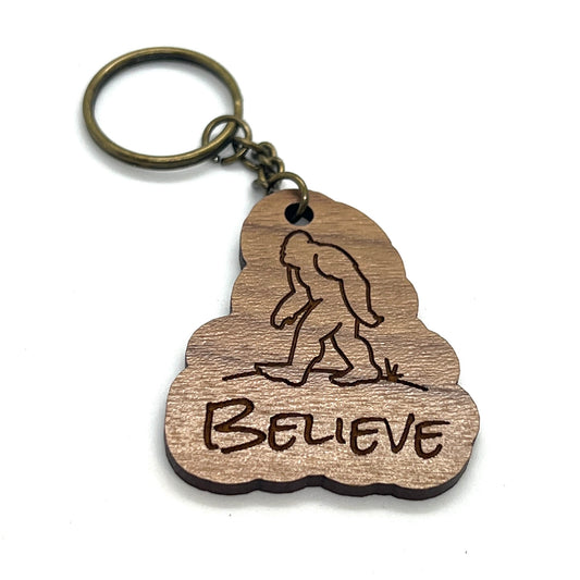 Bigfoot Keychains Wood 1 Keychain