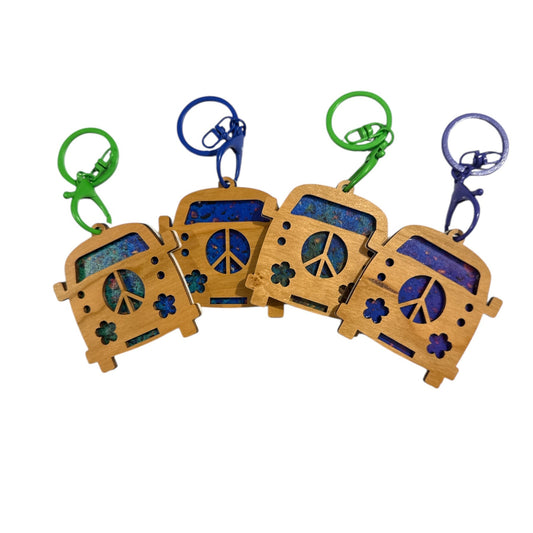 Hippie Camper Van Keychains 1 Keychain Random Color