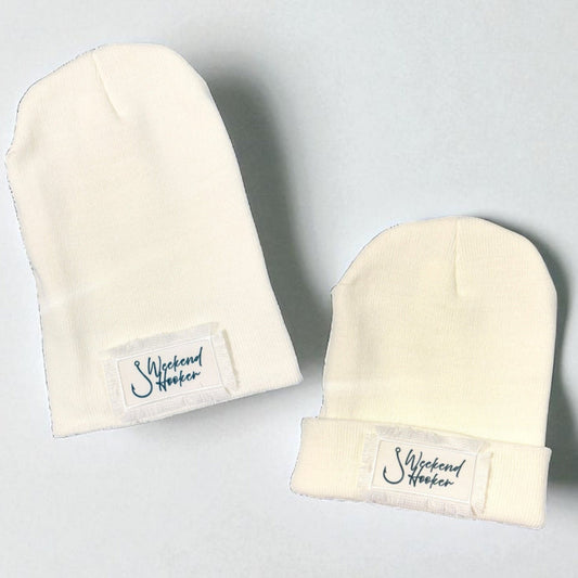 Weekend Hooker White Fishing Beanie