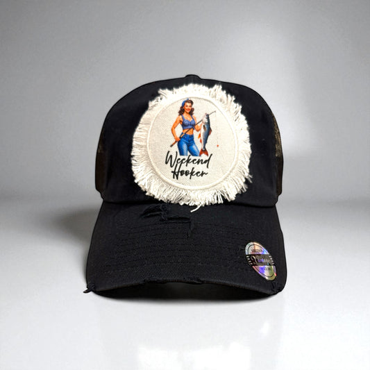 Brunette Weekend Hooker Hat Black