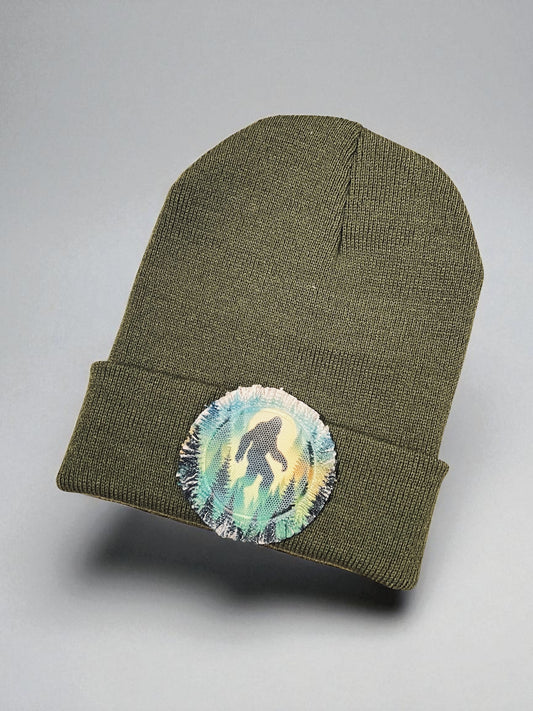 Bigfoot Forest Watercolor Beanie