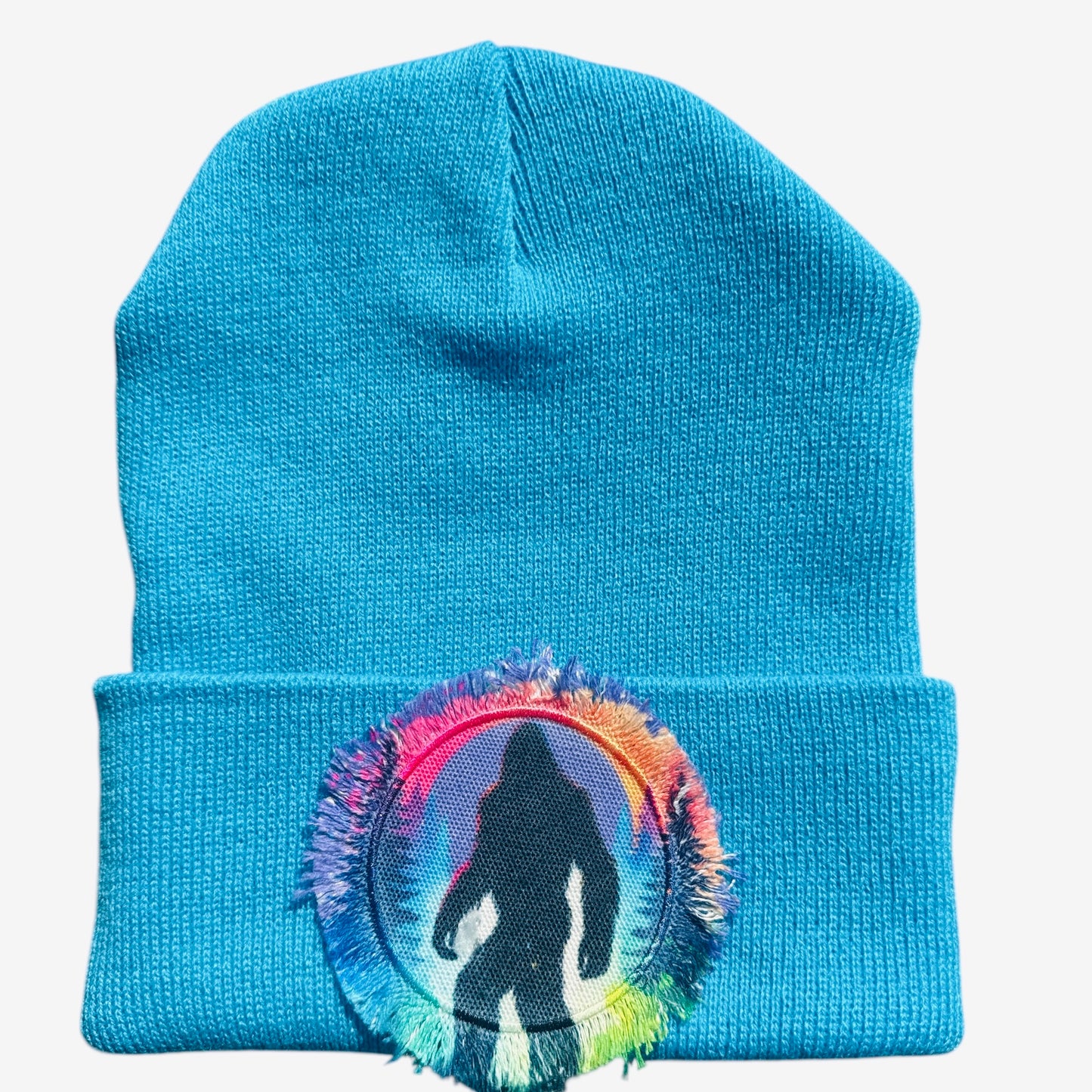 Bigfoot Forest Watercolor Beanie Blue V1
