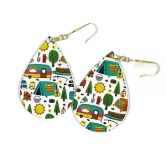 Camping Acrylic Earrings