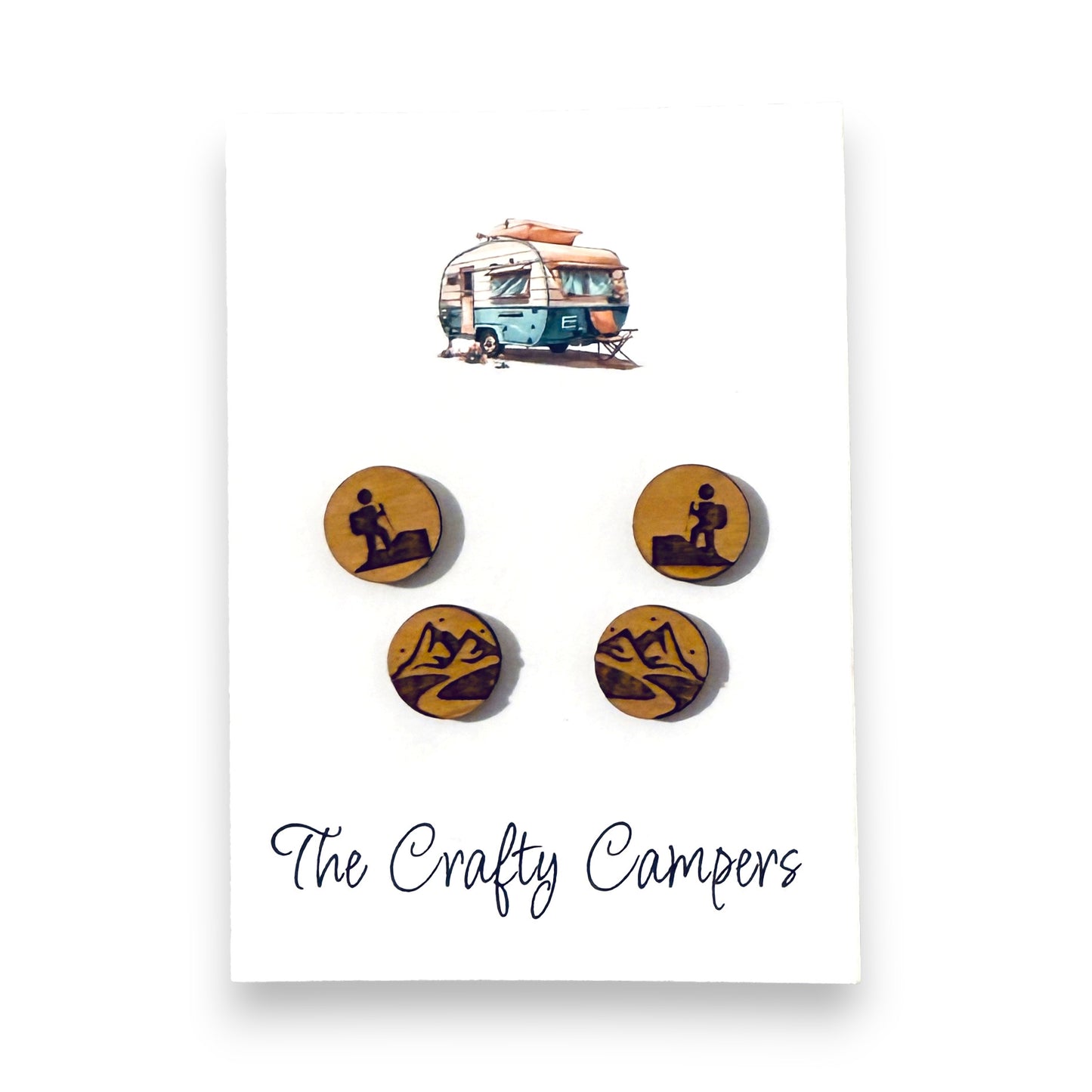 Hiker and Mountain Earrings