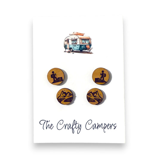 Hiker and Mountain Earrings