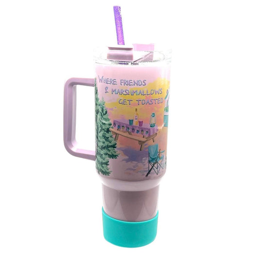 Retro Camper Vintage Camper Caravan Tumbler Marshmallows Toasted Glamping Tumbler