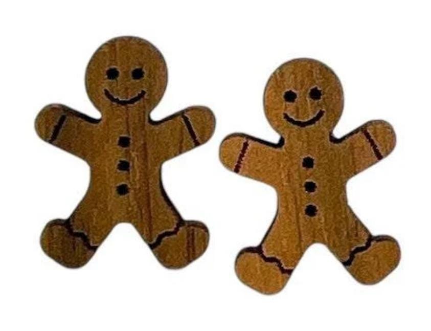 Gingerbread Men Stud Earrings