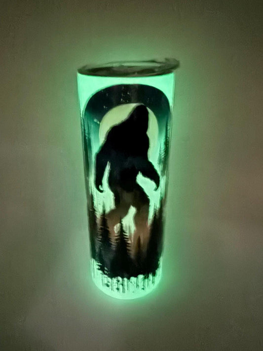 Glow in the Dark Sasquatch, Bigfoot Tumbler 20oz
