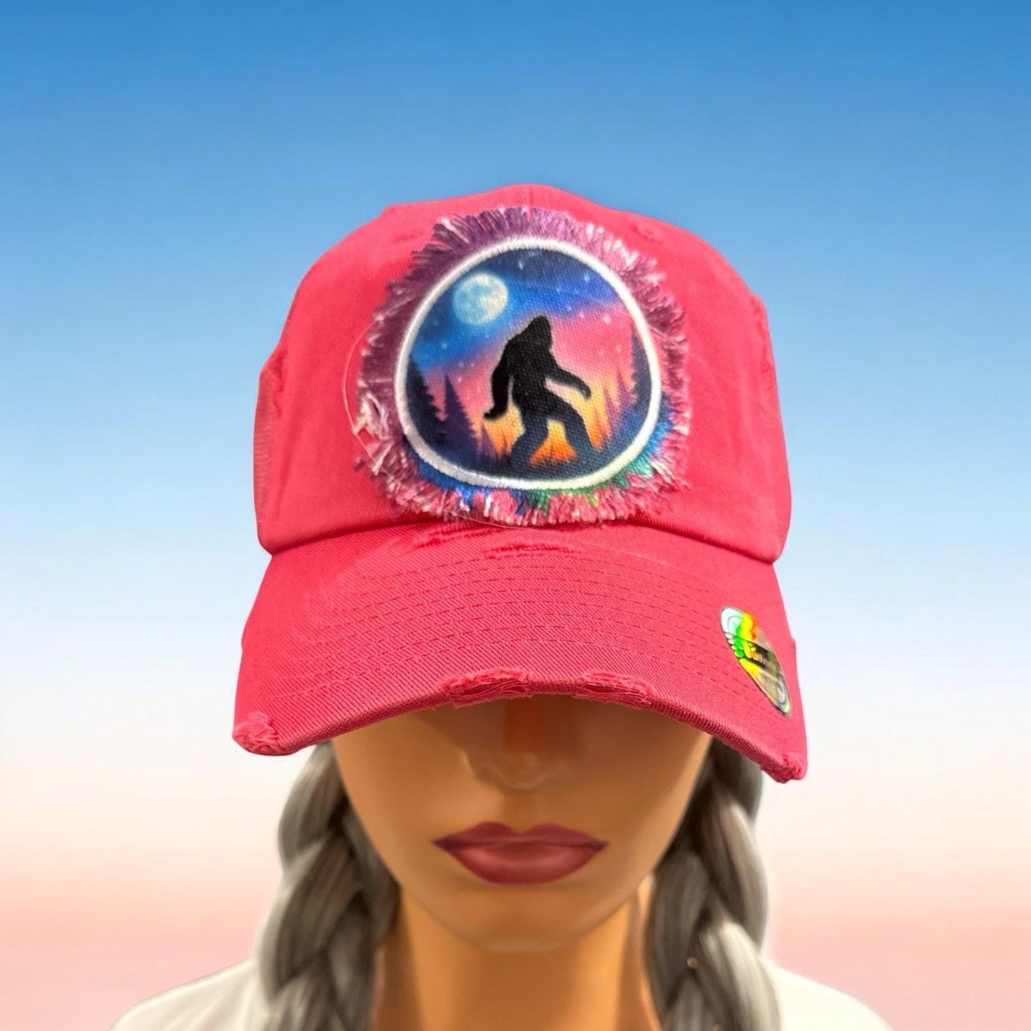 Bigfoot Sasquatch Hot Pink Hat