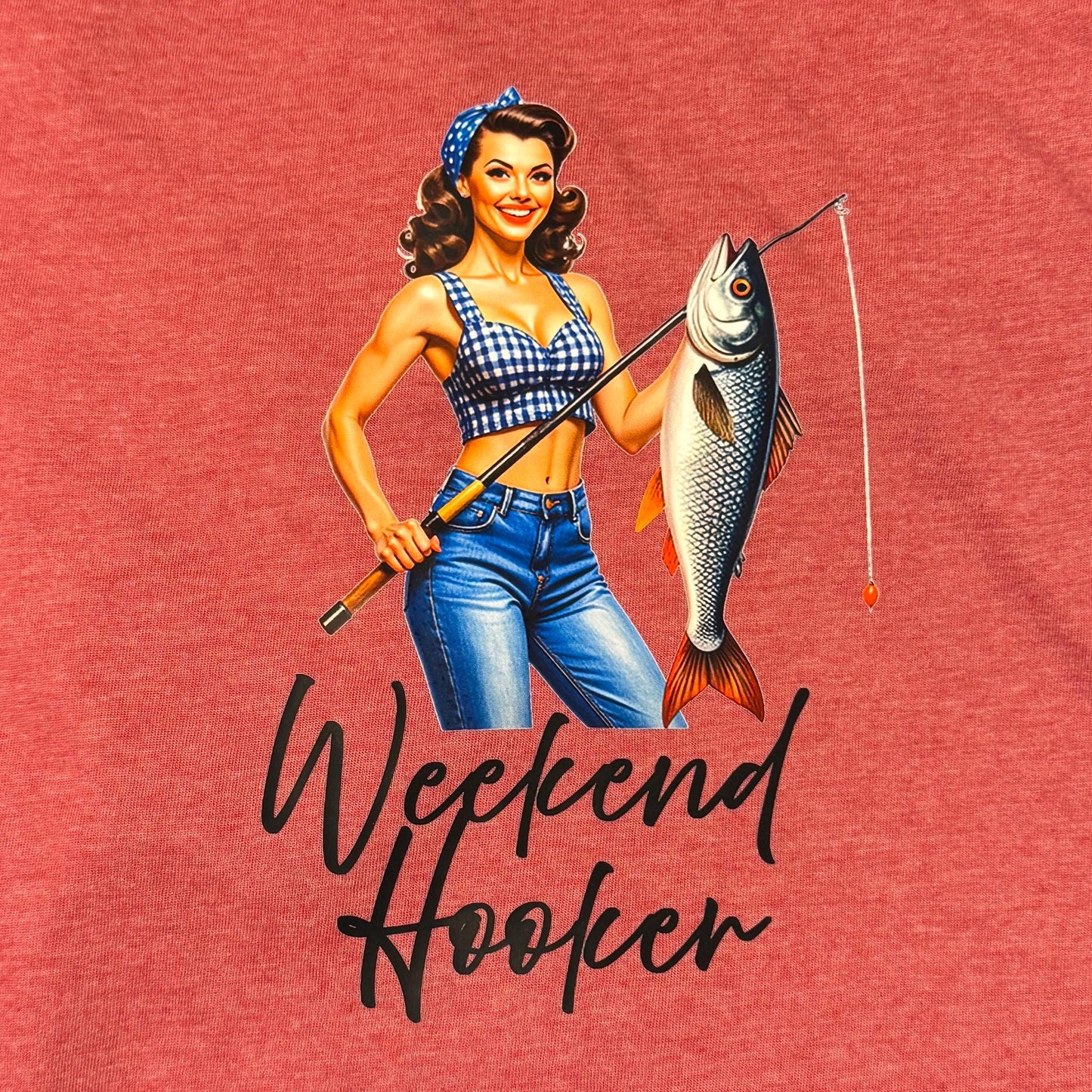 Weekend Hooker Retro Fishing Tee