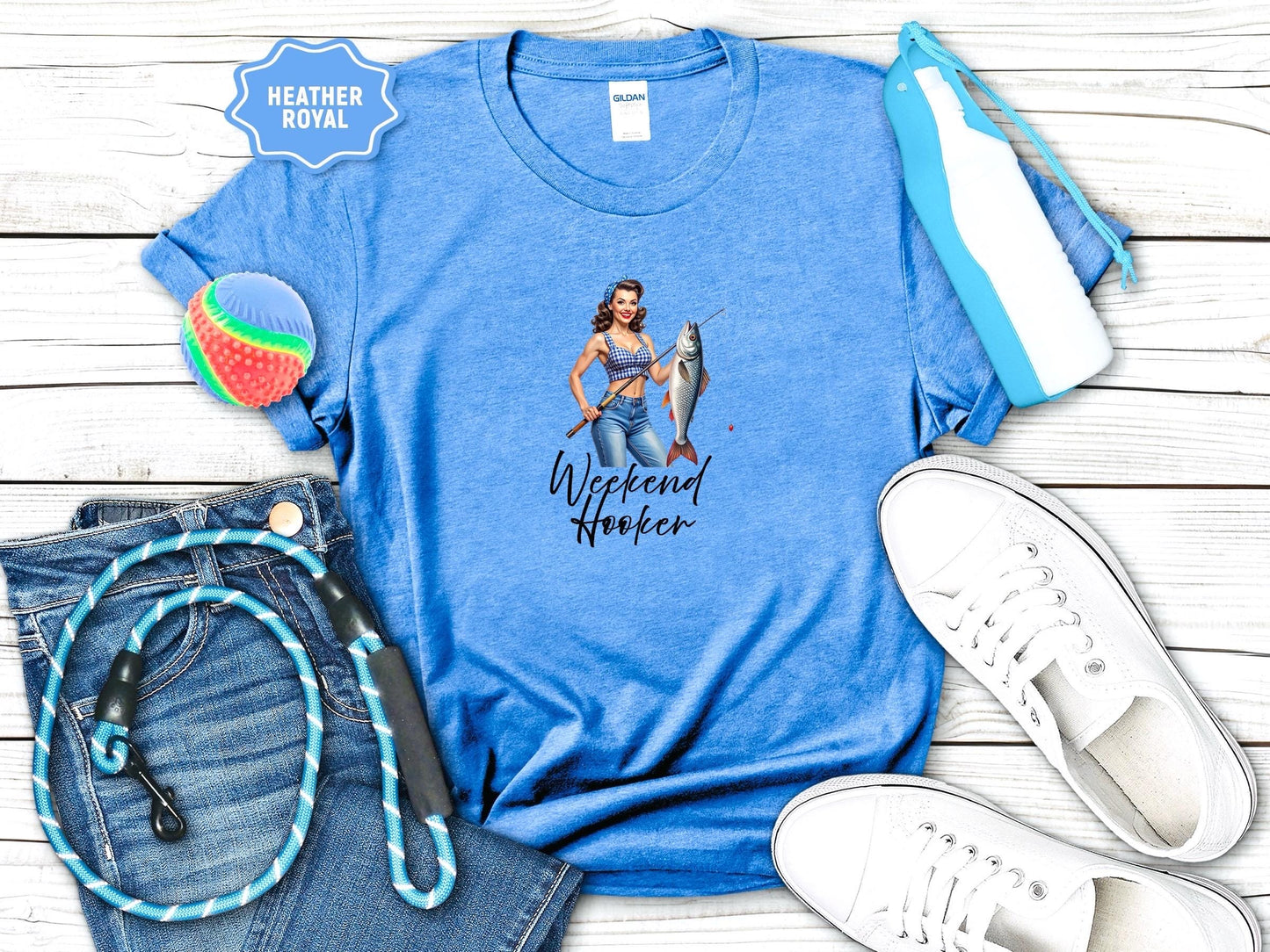 Weekend Hooker Retro Fishing Tee