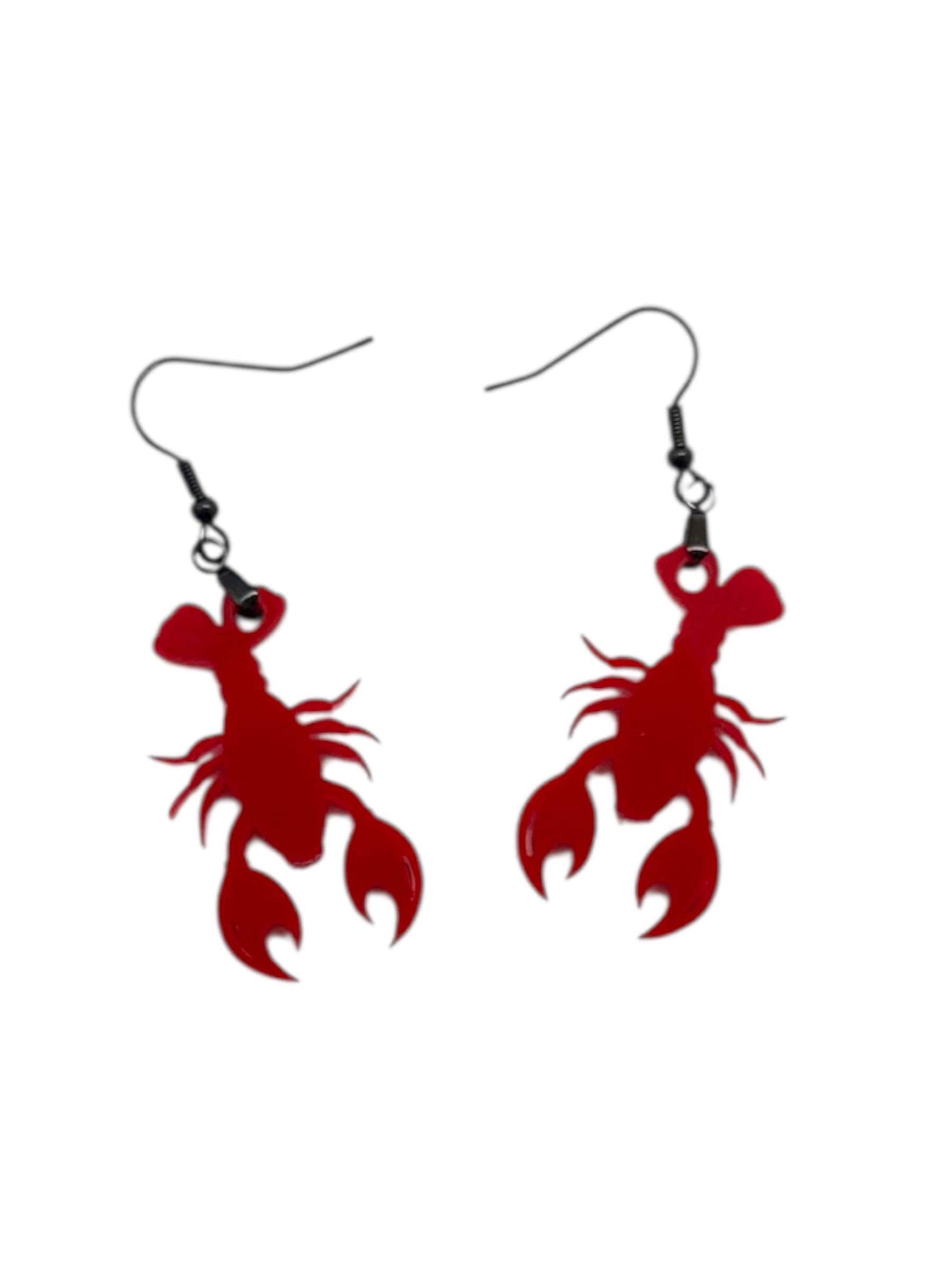Maine Lobster Acrylic Earrings Hypoallergenic, Bar Harbor Lobstah