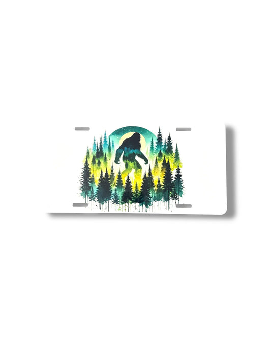 Sasquatch Bigfoot License Plate